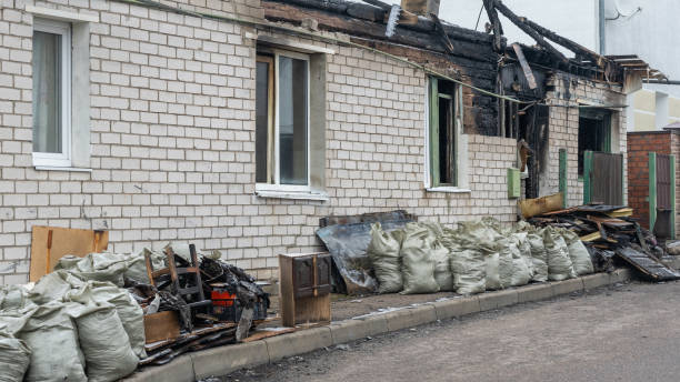 Professional Fire Damage Restoration technician working in Springfield, PA